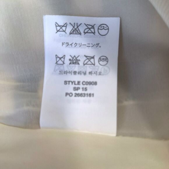 J. Crew Black & Cream Striped Pencil Skirt Sz 2 - Picture 9 of 14